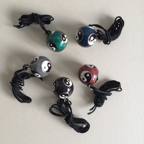 Klangkugel kette yin yang mini - yin,