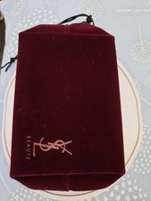 YSL samt kleine kosmetiktasche rot 