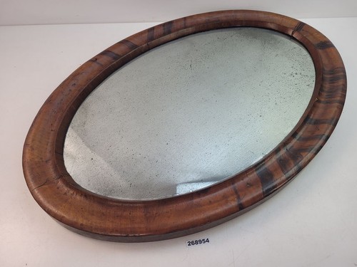Wandspiegel oval holz - glas, um