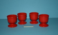 Vintage West Germany Emsa Eierbecher 4 Stück rot