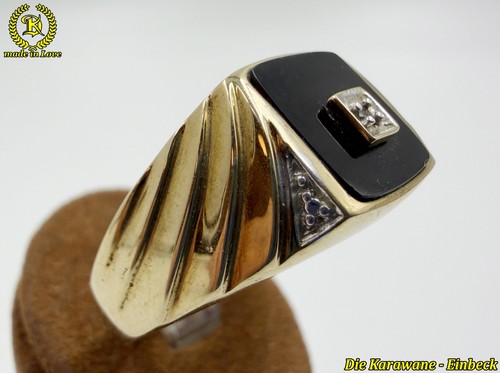 Art deco herrenring 333 gold - herrenring,