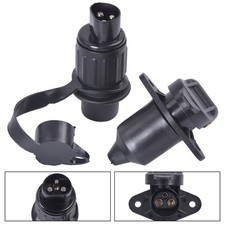 3-poliger Stecker + Steckdose Set Wasserdicht LKW PKW KFZ Traktor Anhänger 12V