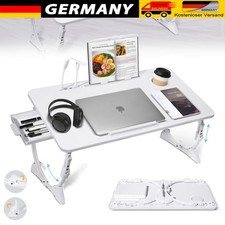 Laptoptisch Notebooktisch Betttisch klappbar Notebook Laptop Tablett Tisch Weiß