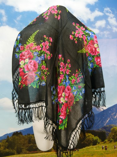 Blumiges feines trachtentuch - blumiges,