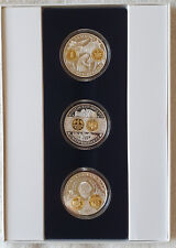 Deutschland 3x Silber Gedenkprägung "1200 Jahre Deutsche Münze" Zertifikat - PP