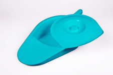Stechbecken mit Deckel oval, türkis Bettpfanne Steckbecken Kunststoff