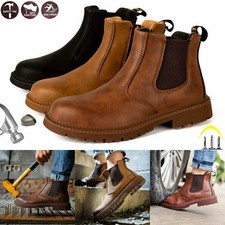 Sicherheitsschuhe Chelsea Stiefel Arbeitsschuhe S3 Stahlkappe wasserdicht 36-48