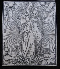 Albrecht Dürer: Jungfrau Mondsichel 1580/Virgin Crescent Moon Print Holzschnitt