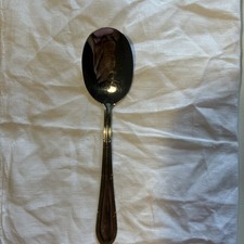 SBS Solingen Besteck 18/10, Ornamente hartvergoldet,  Gemüselöffel