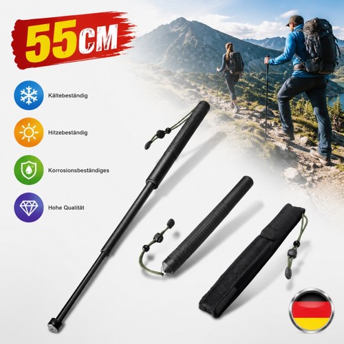 Wanderstock aluminium 55cm - aluminium,