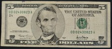USA 5 Dollar 2001 - Gian -