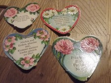 alte Oblaten Glanzbilder Konvolut schön Engel Herz Spruch