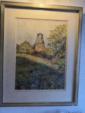 Altes Bild Signiert Aquarell