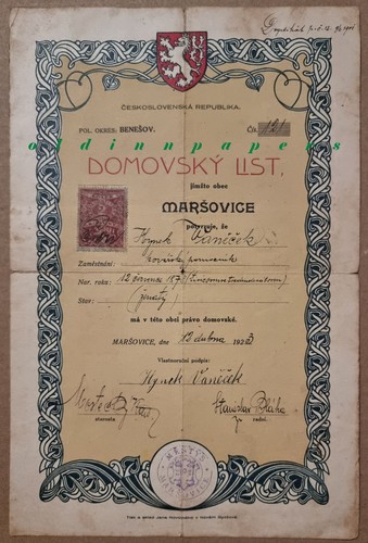 Maršovice marschowitz - maršovice,