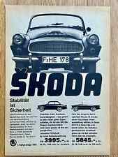 Skoda Popular & Felicia Oldtimer Original 1964 Vintage Advert Werbung Reklame