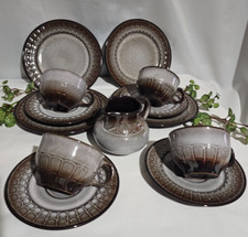 Service 13 tlg. Keramik Grau