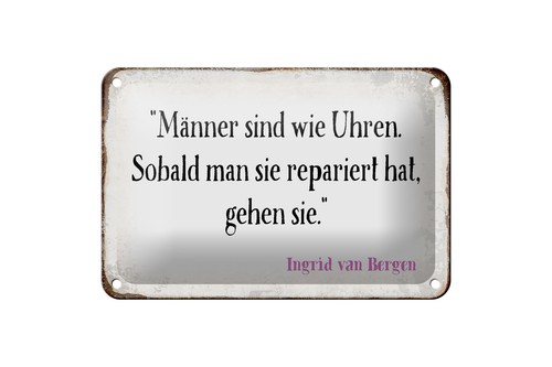 Blechschild spruch 18x12 - blechschild, cm
