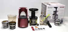 BioChef Quantum Slow Juicer Entsafter mit bärenstarkem 400W Motor,Weinrot,Macken