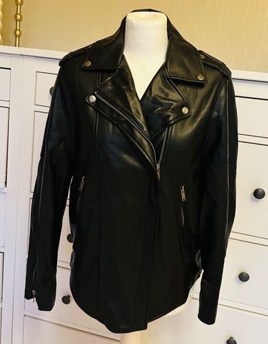 Zara biker jacke lederoptik - zara, in