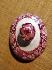 Deckel für Kaffeekanne* PALISSY * Thames River Scenes * England * rot * Vintage