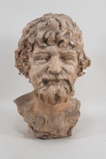 N92A18- Büste aus Stuck undeutlich/ kyrillisch signiert und datiert (19)76