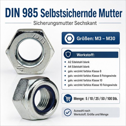 Selbstsichernde mutter - selbstsichernde,