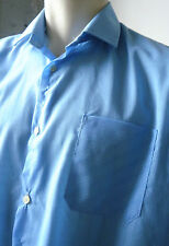 VEB Permaflott DDR Herren Hemd Freizeit shirt blau blue True VINTAGE leisure GDR