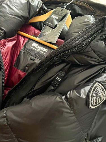 Blauer damen daunenmantel - ,