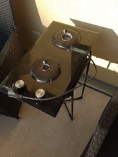 Autarkes 2-flammiges Gaskochfeld Phoenix Domino G, Glas mit massivem Gussträger