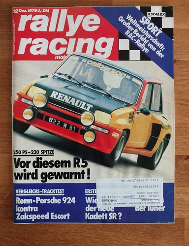 Rallye racing 1979 renault - rallye, 12/1979