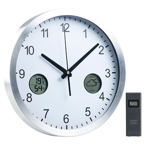 Funk wanduhr mit digitaler - mit,