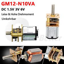 DC 1,5V 3V 6V Mini Getriebemotor Voll Metall RC Modellbau GM12-N10VA Umkehrbar