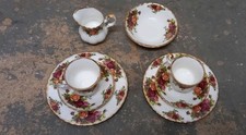 Vintage Royal Albert Old Country Roses Kaffeeservice Porzellan für 2  Person