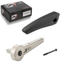 Armrest Faux Leather Black