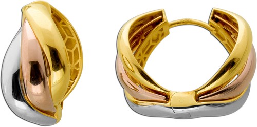 Trinity creolen tricolor gold - creolen,