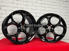 4X 20 Zoll Drake Style Felgen 5X110 Schwarz passend für Alfa Romeo Giulia Ste...