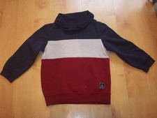 Sweatshirt Gr.122 mit Kragen TOPOLINO  70% Cotton breite Streifen