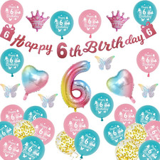 6. Geburtstag Deko Rosa