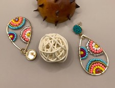 Bunte Perlen Ohrringe Damen