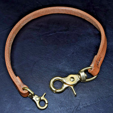 Wallet Chain Messing US Leder Riemen Lanyard Schlüssel Kette Biker Vintage !!!