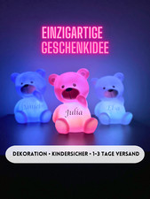 Nachtlicht Farbwechsel Personalisiert mit Namen Kinderzimmer Babygeschenke Taufe