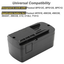 12V 5000mAh Ni-MH Akku für FESTOOL BPS12C BPC12 BPS12S 498338 497019 C12LI T12+3