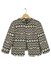 ADL Bolero Damen Jacke Gr. DE 38 creme-schwarz Casual-Look