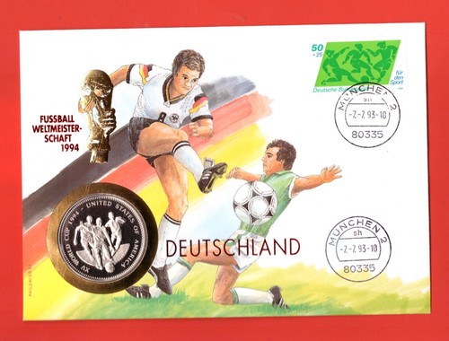 Fussball 1994 numisbrief - fussball, wm