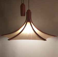 Alte XXL DOMUS Pendellampe Leuchte Danish Design Teak Vintage 70er