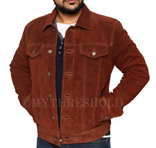 X-Men 2017 Logan Wolverine Hugh Jackman braune echte Wildleder Lederjacke