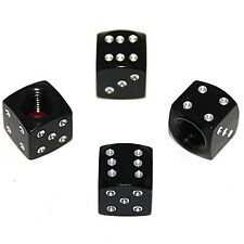 Ventilkappen Würfel cube chrom Dice Bike Auto Motorrad Chopper Rad Ventile LKW