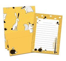 Briefpapier Set Igel gelb DIN