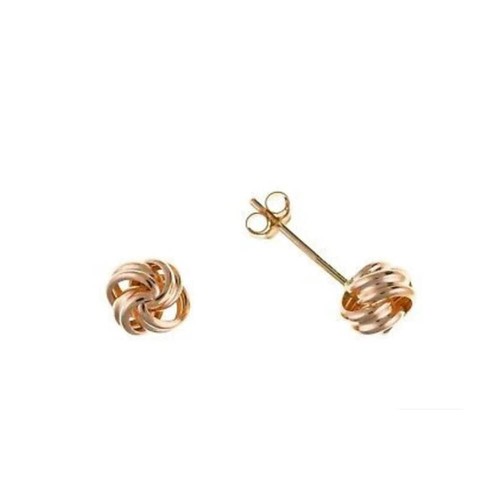 Rotgold knoten ohrstecker - knoten,