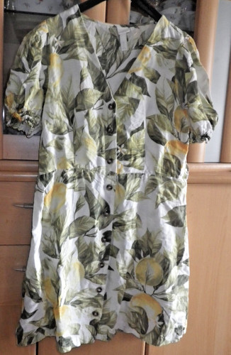 Puff ärmel kleid - h&m, zitronen